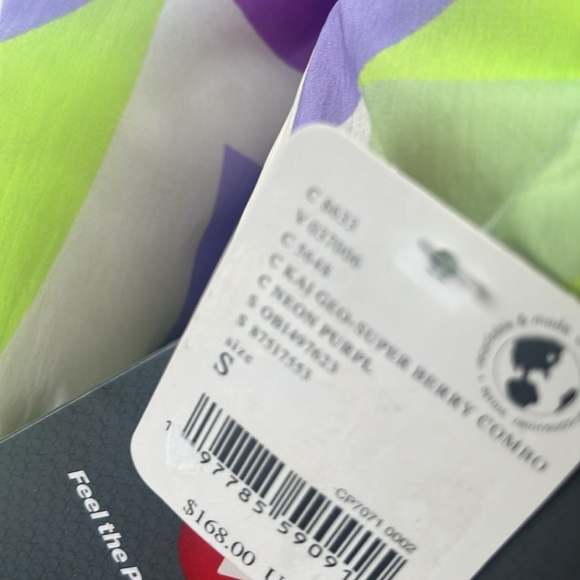 Free People Movement In A Bubble Printed Puffer Vest Zip White Lime Black Small - Picture 4 of 6